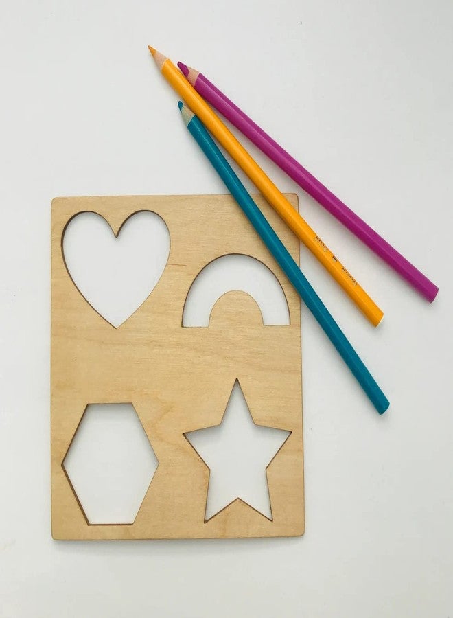 Haoser Wooden Montessori Stencils Set for Kids 3 Years or 2 or 4Years Old,Montessori Pre-Writing Material (Size 5X5 in) - Image 4
